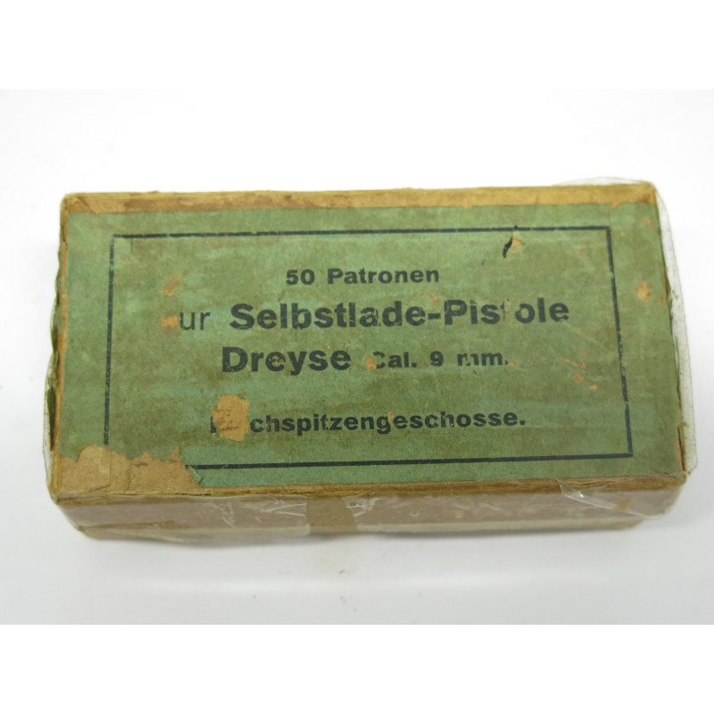 Boite vide cartouches Pistolet Dreyse 9 mm  ref 154