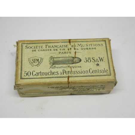 Boite cartouches 38 Smith et Wesson SFM poudre noire categorie B