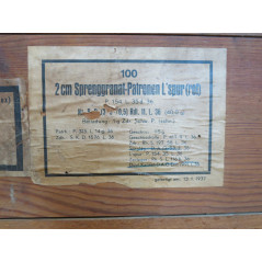  Caisse en bois pour 100 obus 20 mm Flack 1943  ref 25