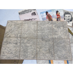 Porte carte Anglais 1944 avec souvenirs ref 753