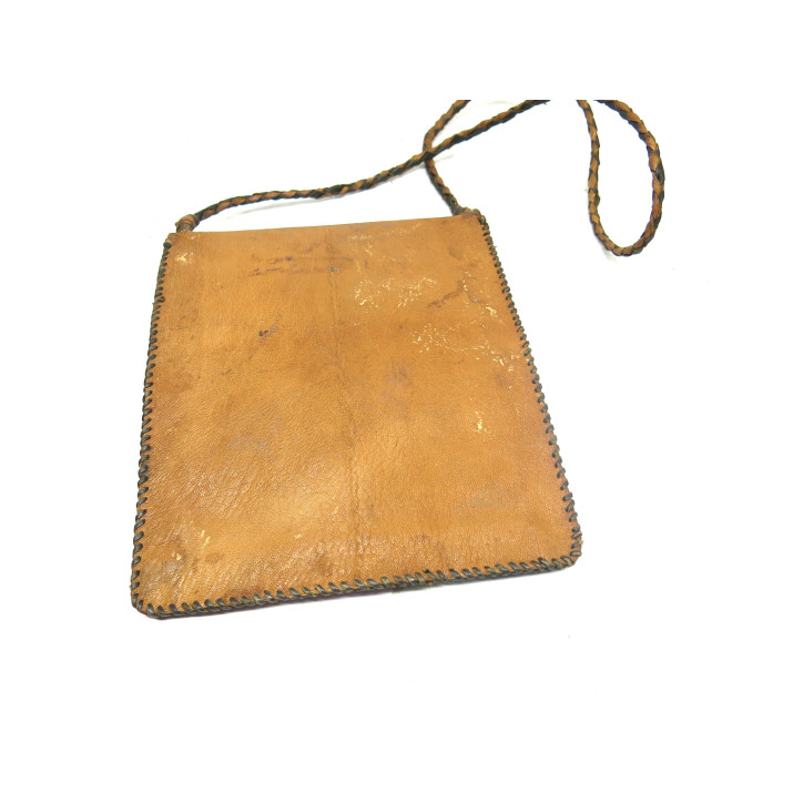 Porte carte cuir 1942 du Bataillon de Marche 4  DFL  Tchad  ref 423  