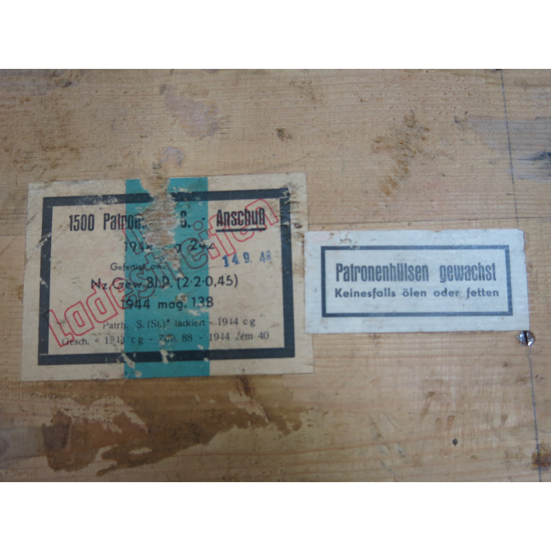 Caisse en bois pour 1500 cartouches Mauser de Sniper Anschuss ref 1040