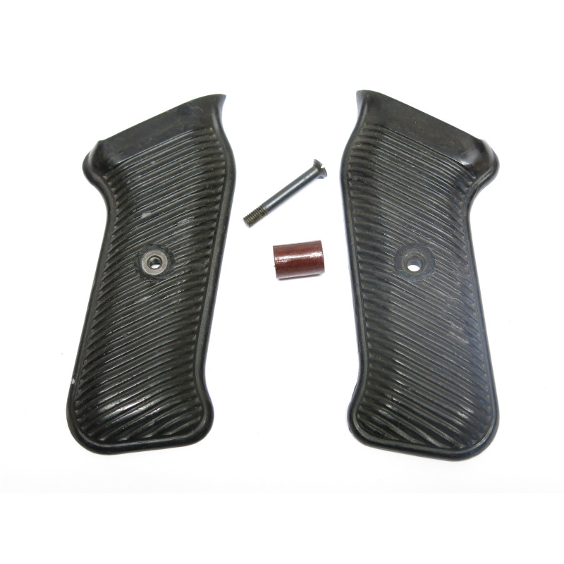 Paire de plaquettes bakélite originales pour MP38 ou MP40 marron Réf 563 