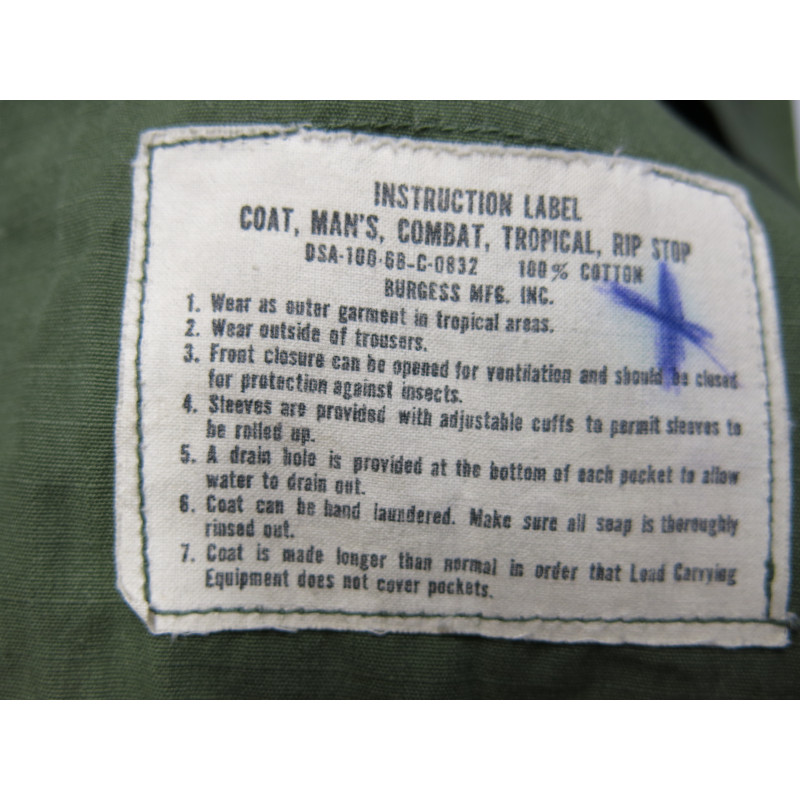 Veste originale rip stop coton US Air Force 1969 ref 1002