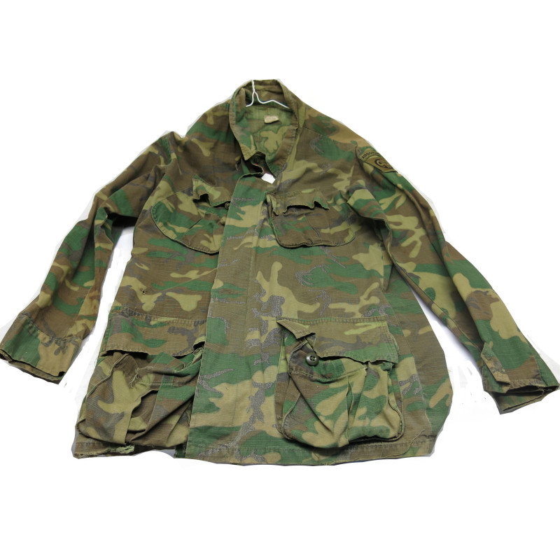 Veste originale tropical camouflé originale Rip stop 1969  US Vietnam Ref 1047