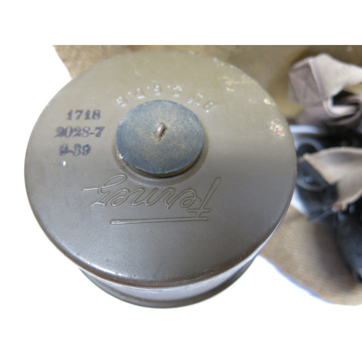 Masque a gaz Francais 1940 avec pochette  toile ref 120 