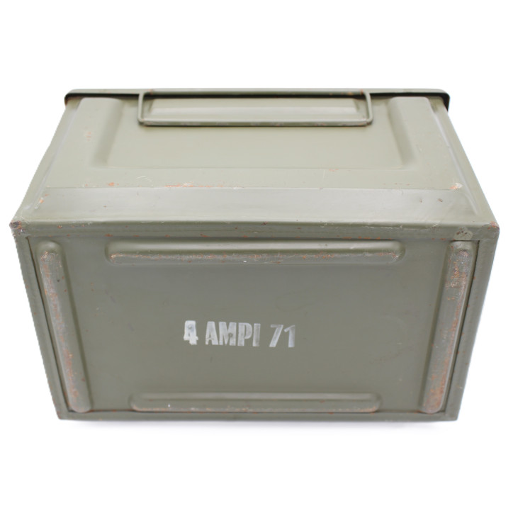 Caisse à Munitions Grand format pour 10 Bandes de 50 cart. 7.62 N ou autres