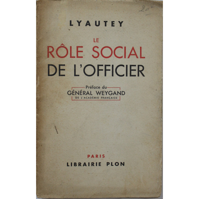 Livre Le rôle sociale de l'officier par Lyautey