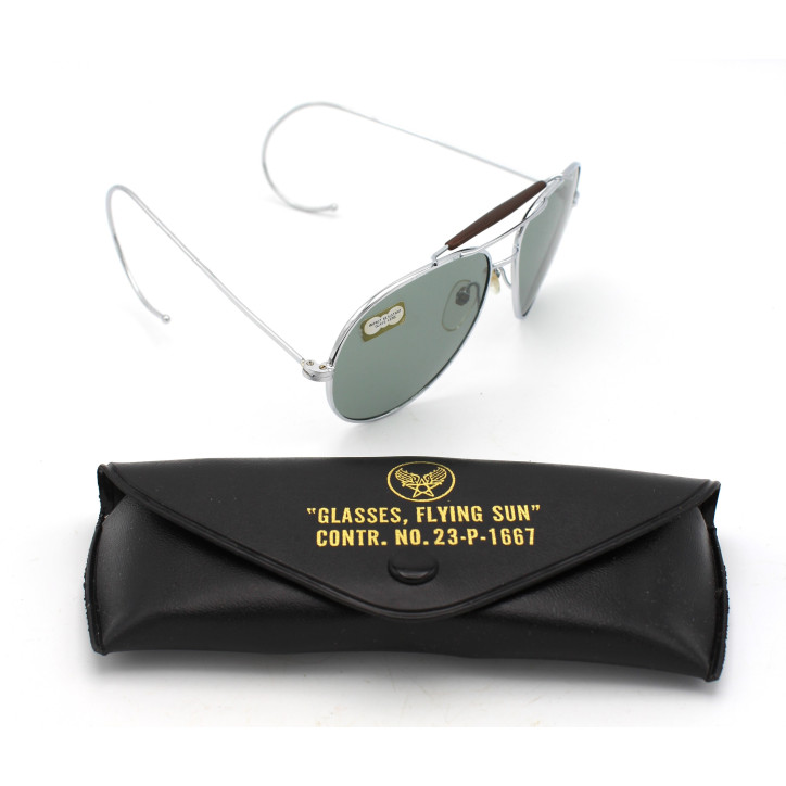 Lunettes de soleil style Ray-Ban USAAF repro verres teintés noir