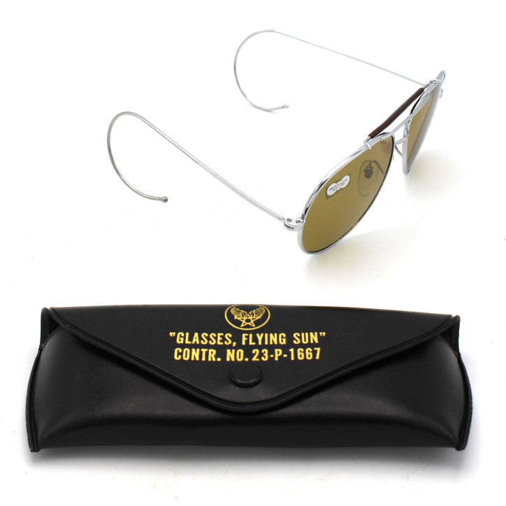 Lunettes de soleil style Ray-Ban USAAF repro verres teintés en Brun
