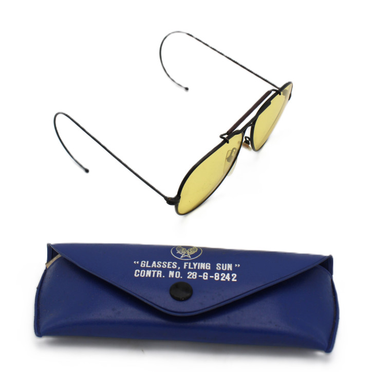 Lunettes de soleil style Ray-Ban USAAF repro verres teintés Jaune - montures noires
