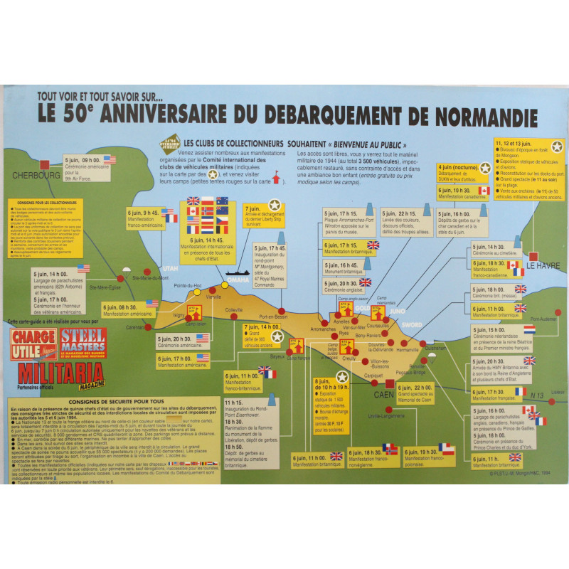 Carte du 50e Anniversaire du débarquement en Normandie