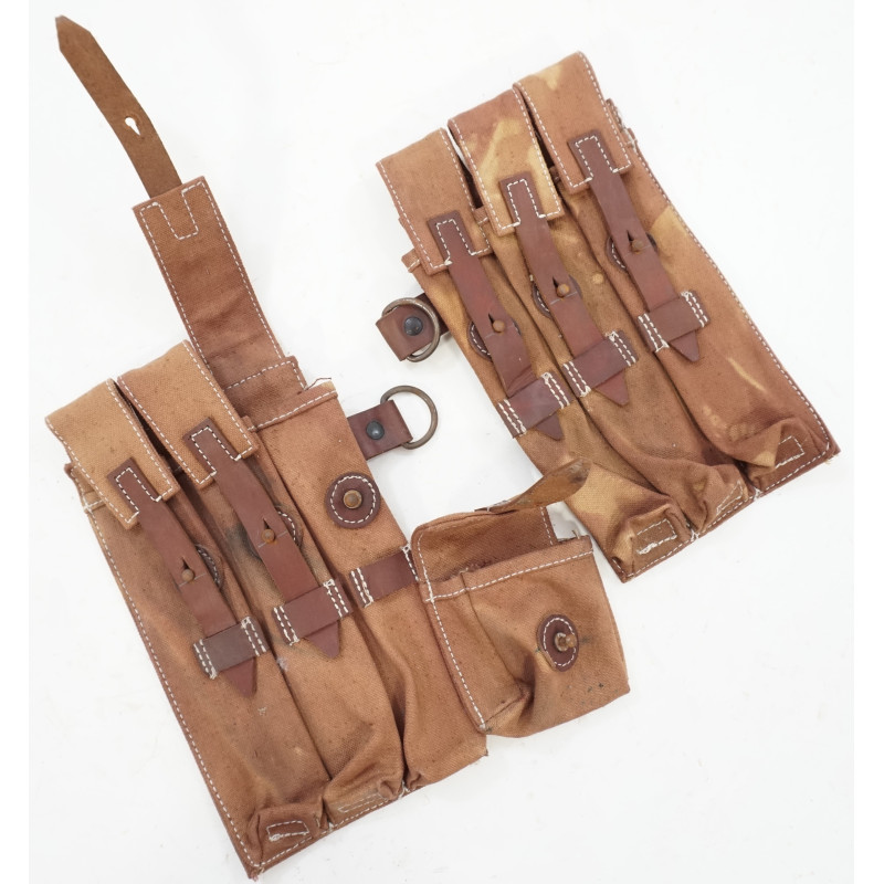 Paire de porte chargeur pour MP38 ou MP40 terrain fauve Paire de porte chargeur pour MP38 ou MP40 terrain fauve