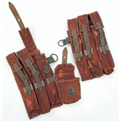 Paire de porte chargeur pour MP38 ou MP40 terrain marron