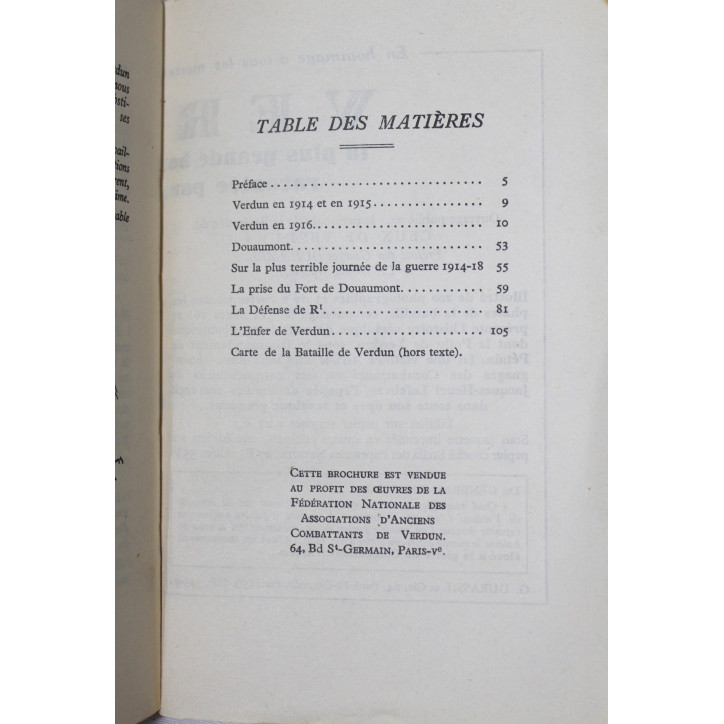Livre VERDUN La grande bataille de Verdun