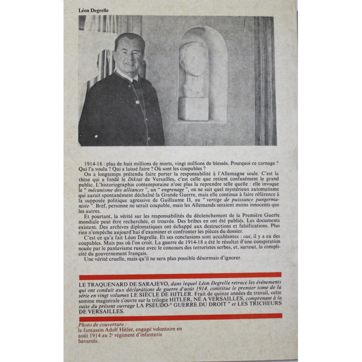Livre Le traquenard de Sarajevo - 1. Hitler, né à Versailles