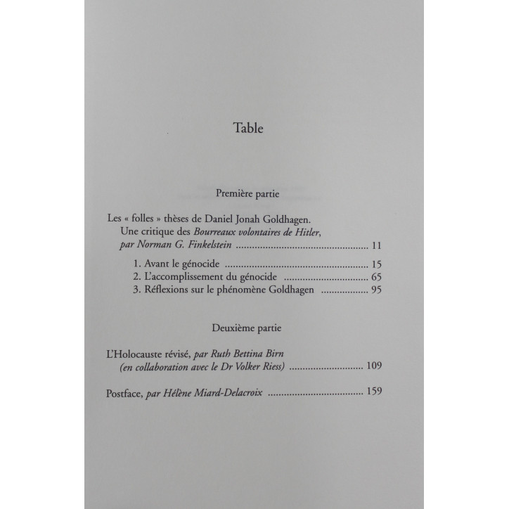 Livre L'Allemagne En Proces. La These De Goldhagen Et La Verite Historique Livre L'Allemagne En Proces. La These De Goldhagen Et La Verite Historique