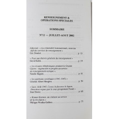 Livre Renseignement et opérations spéciales No 11 Juillet-Août 2002