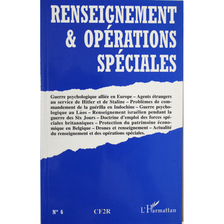 Livre Renseignement et opérations spéciales No 6 Livre Renseignement et opérations spéciales No 6