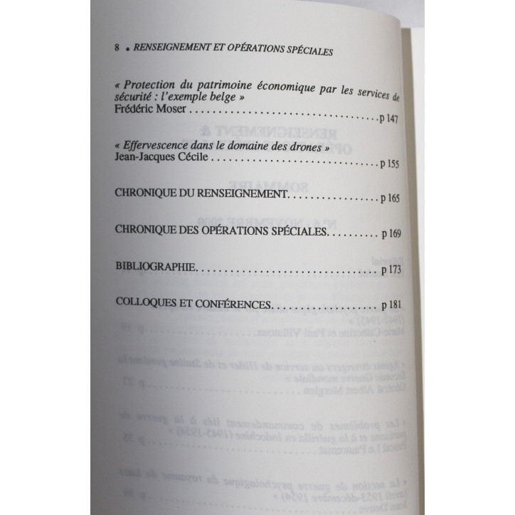Livre Renseignement et opérations spéciales No 6 Livre Renseignement et opérations spéciales No 6