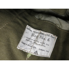 Jacket oversmock parachutiste Anglais 1942 Pattern ref 999