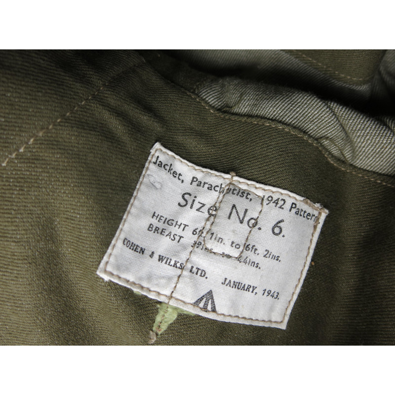Jacket oversmock parachutiste Anglais 1942 Pattern ref 999