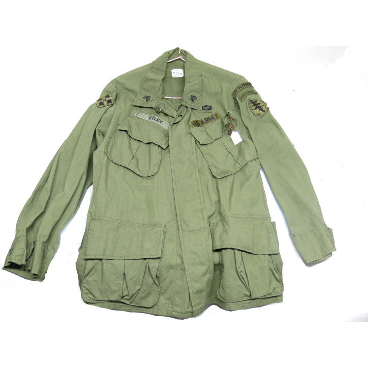Veste tropicale coton  originale 1968 rip stop US Vietnam ref  111