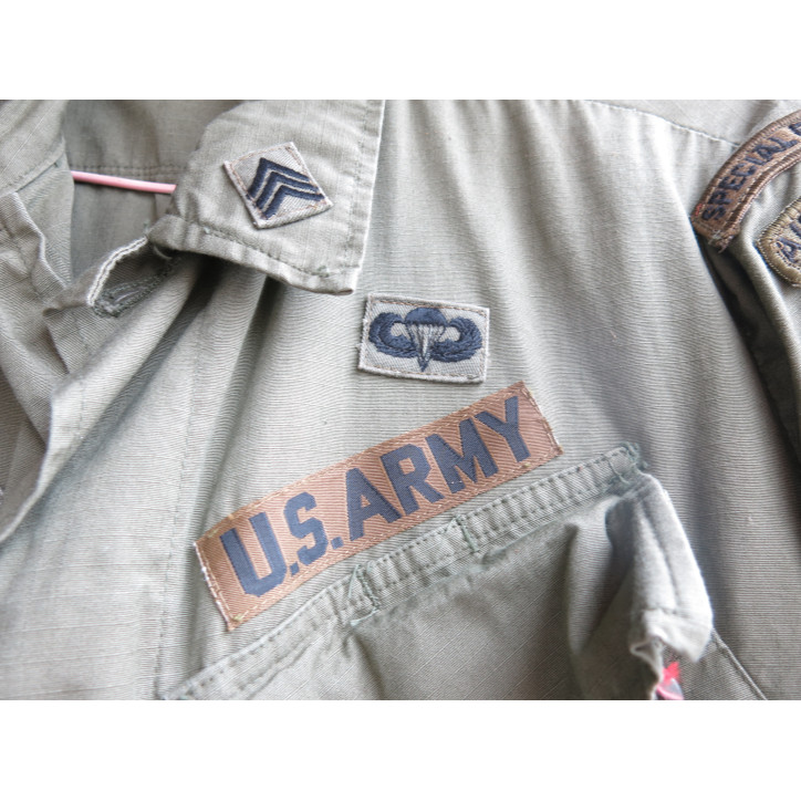 Veste tropicale coton  originale 1968 rip stop US Vietnam ref  111