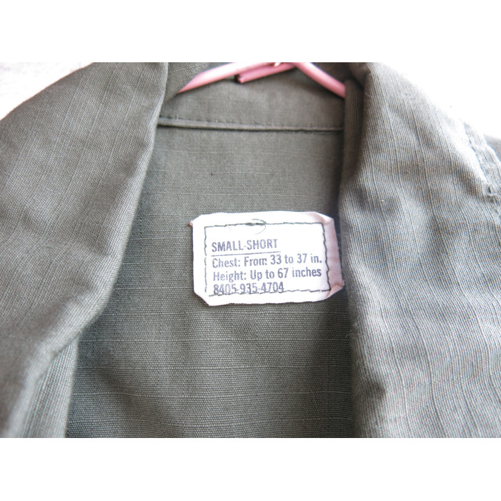 Veste tropicale coton  originale 1968 rip stop US Vietnam ref  111