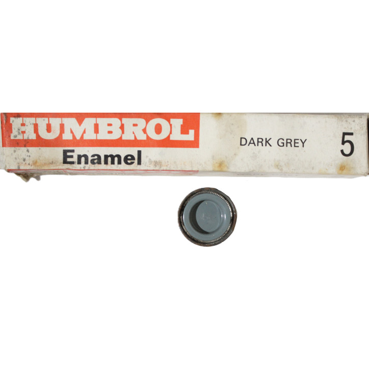 Pot de peinture Humbrol - Enamel No 5 Dark Grey 1/2 Oz