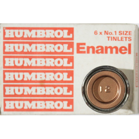 Pot de peinture Humbrol - Enamel No 12 Copper Plate - 1/2 Oz