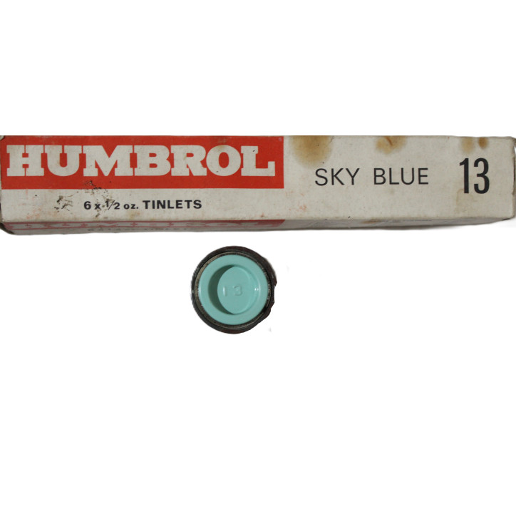 Pot de peinture Humbrol - Enamel No 13 Sky Blue - 1/2 Oz