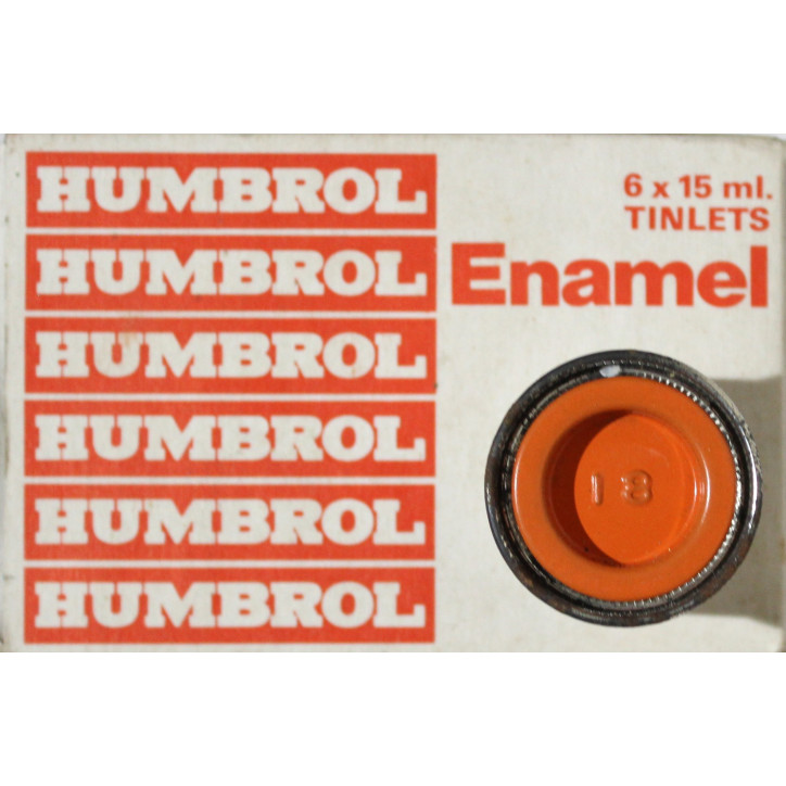 Pot de peinture Humbrol - Enamel No 18 Orange - 1/2 Oz