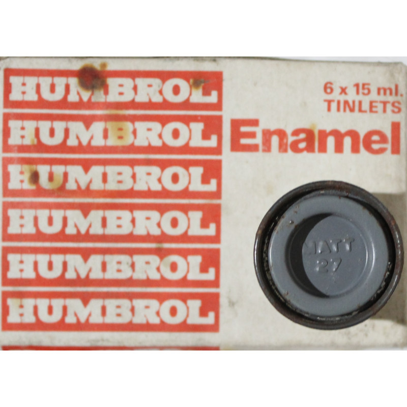 Pot de peinture Humbrol - Enamel No 27 Matt Sea Grey - 1/2 Oz
