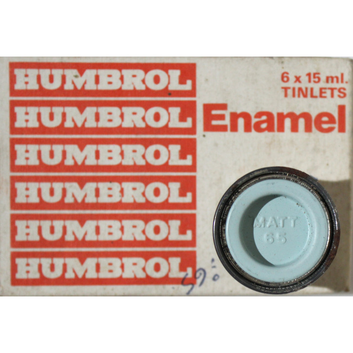 Pot de peinture Humbrol - Enamel No 65 Matt Aircraft Blue- 1/2 Oz