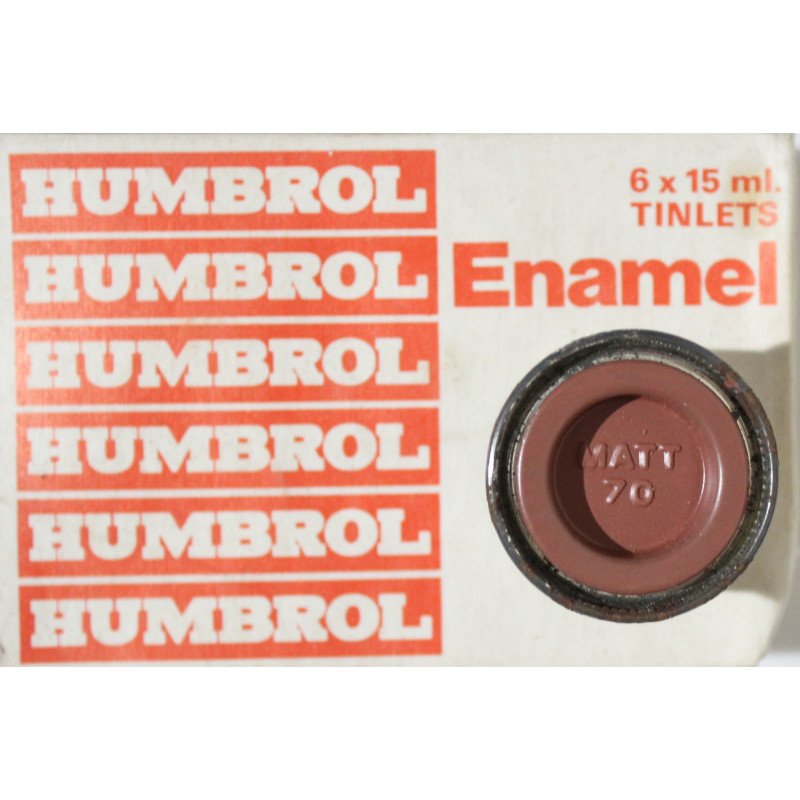 Pot de peinture Humbrol - Enamel No 70 Matt Brick Red- 1/2 Oz