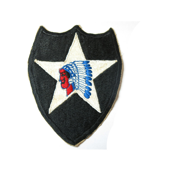 Patch original 2nd Division infantry Indian Head US army 39/45  ref 789 