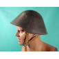 Casque réglementaire acier avec couvre casque Est Allemand DDR