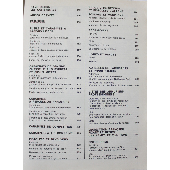 L'annuaire des armes Guillaume Tell No 1 - R. Caranta