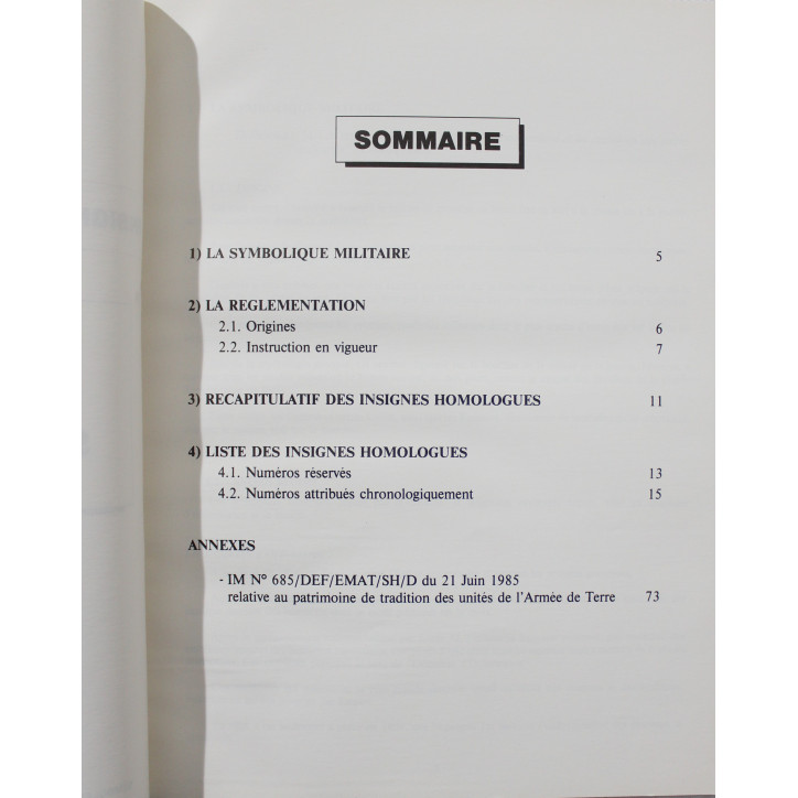 Livre Symboles et traditions - Armée de Terre, Gendarmerie, services communs de 1945 à 1990