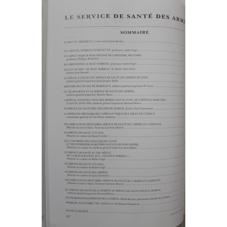Livre Le Service De Santé Des Armées - Carnet De La Sabretache - No 162