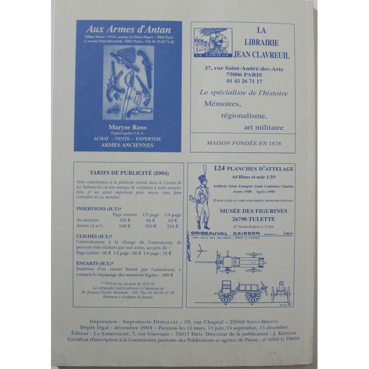 Livre Le Service De Santé Des Armées - Carnet De La Sabretache - No 162