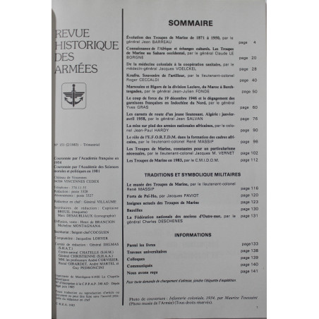 Revue Les troupes de Marine - Numéro spécial de la revue historique des armées