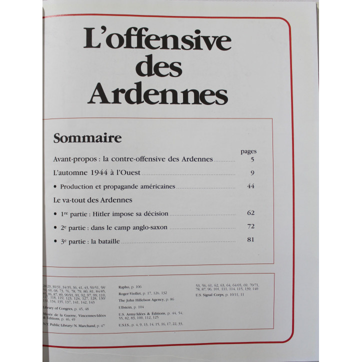 Livre La Seconde Guerre Mondiale L'offensive des Ardennes