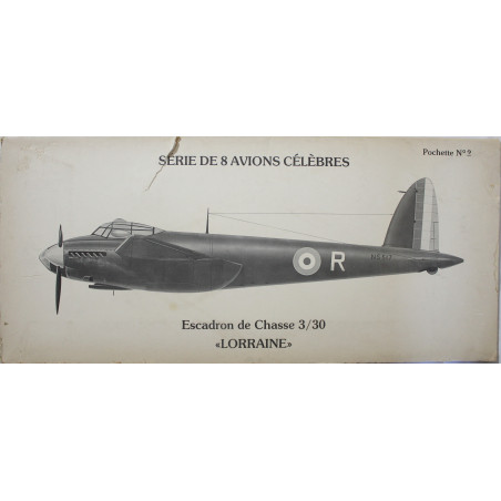 Pochette de 7 Lithographies de l'escadron de chasse 3-30 Lorraine