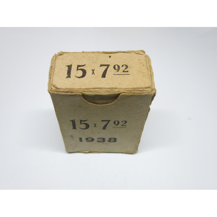 Boite pleine cartouches 8 Mauser Grec 1938 ref 412 catégorie C Boite pleine cartouches 8 Mauser Grec 1938 ref 412 catégorie C