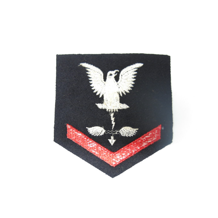 Insigne original tissu anti sous marin navy technicien ref 77 