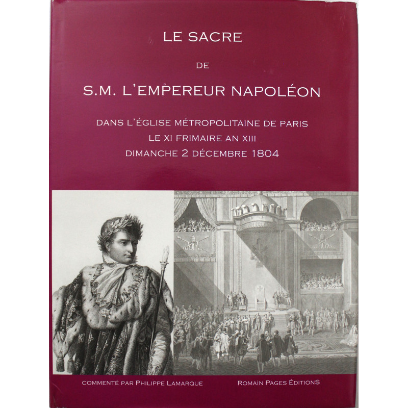 Livre Le Sacre de S.M. L'Empereur Napoléon