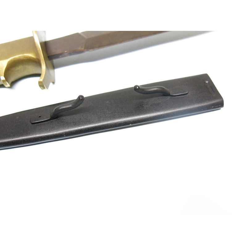 Superbe poignard US 1918 avec fourreau metal  repro 