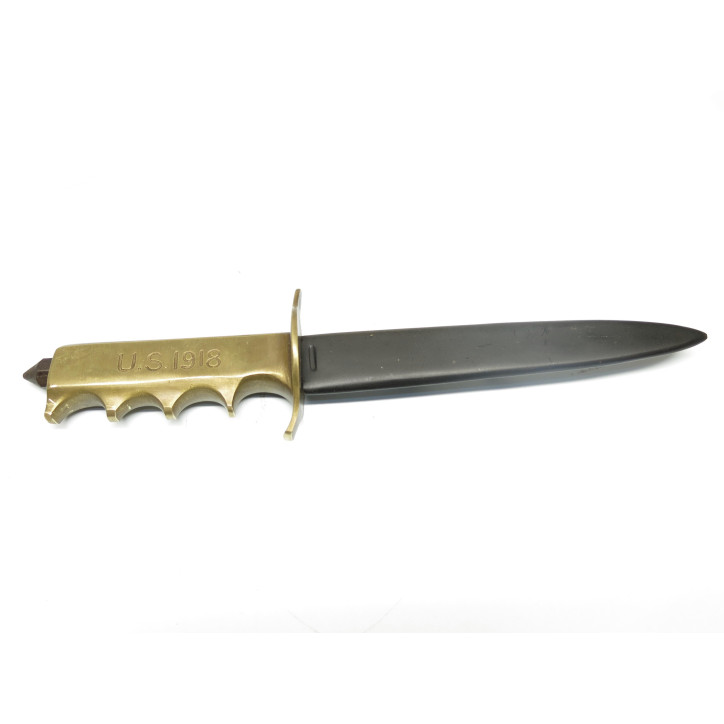 Superbe poignard US 1918 avec fourreau metal  repro 